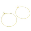 Boucles d'oreille, Créoles Tiges 15 mm, Acier Inoxydable Chirurgical 316, finition Doré à l'or fin 18K
