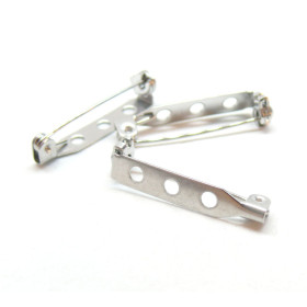 Supports de Broches Plateau 26.5mm – Acier Inoxydable 304 Finition Argent Platine