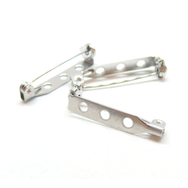 Supports de Broches Plateau 26.5mm – Acier Inoxydable 304 Finition Argent Platine