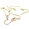 Boucles d'oreille Crochets 16 mm, ACIER INOXYDABLE 316L Chirurgical, finition Doré  à l'or fin 18K