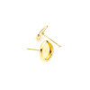 Supports de Boucles d'oreille, clou PUCE 10mm, Acier Inoxydable 304, finition Doré à l'or fin 18K