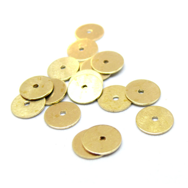 Perles intercalaires, RONDELLES extra fines 6mm, Laiton finition Doré