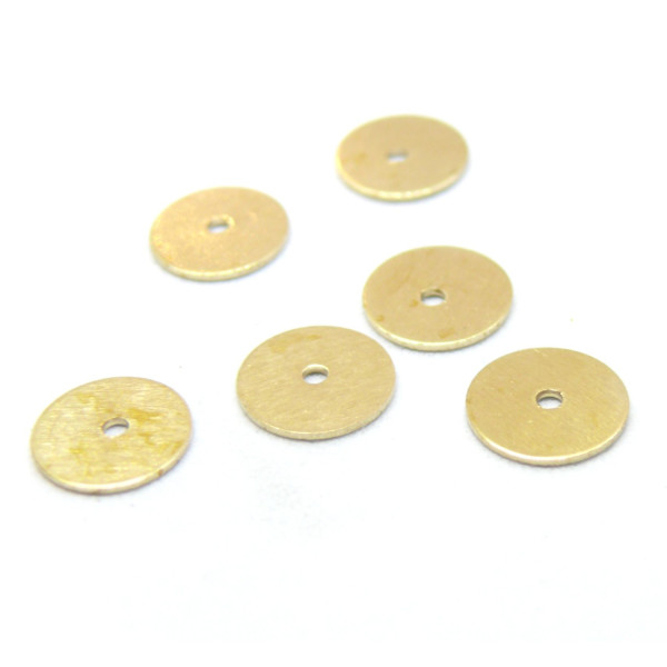 Perles intercalaires, RONDELLES extra fines 6mm, Laiton finition Doré