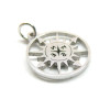 Pendentifs médaillon Boussole, Rose des vents 14.5 mm, Acier Inoxydable 304 Argenté