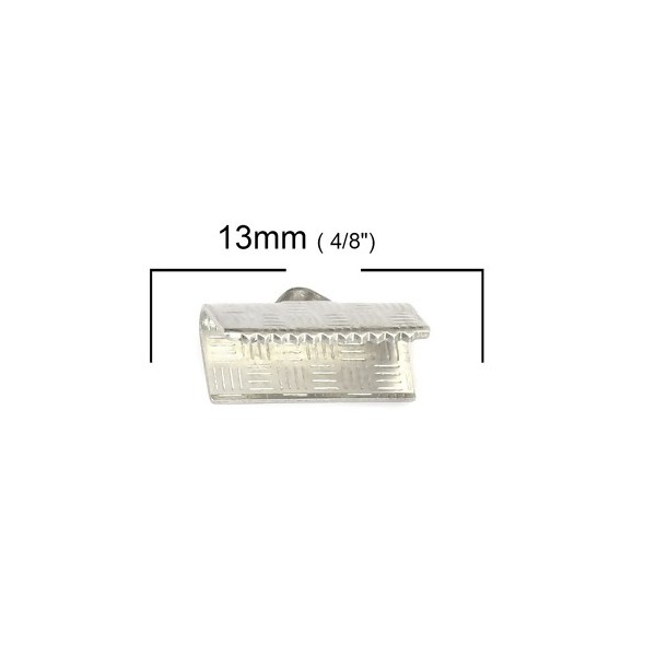 Serre fils, griffes, attache ruban 13 mm x7mm, ACIER INOXYDABLE finition Argenté