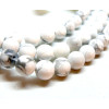 Perles Rondes Turquoise Howlite naturelle Blanc veinée 6mm