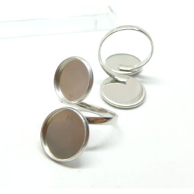 Supports de Bague Double 16 et 10mm, Acier Inoxydable 304 finition Argenté