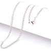 Sautoir 60 cm, maille gourmette  3 par 2mm, Acier Inoxydable 304 finition Argenté