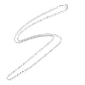 Sautoir 60 cm, maille gourmette  3 par 2mmmm, Acier Inoxydable 304 finition Argenté