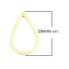 Pendentifs Connecteurs Goutte 16 mm, Laiton finition Doré, pour bijoux raffinés