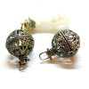 Pendentif Cage Bola de Grossesse, Multi Fleurs pour Bola 18mm, laiton finition Bronze