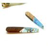 Pendentifs longue Goutte en Bois et résine 44mm
