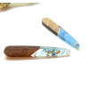 Pendentifs longue Goutte en Bois et résine 44mm