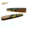 Pendentifs longue Goutte en Bois et résine 44mm