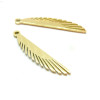 Pendentifs Plumes 28mm, Acier Inoxydable 304 finition Doré