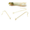 Boucles d'oreille Crochets 39mm, Acier Inoxydable 316L, finition Doré à l'or fin 18K