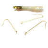 Boucles d'oreille Crochets 39mm, Acier Inoxydable 316L, finition Doré à l'or fin 18K