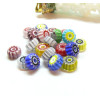 Perles Rondelles 8mm Verre Millefiori fait Main