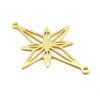 Connecteur Etoile  39mm, Acier Inoxydable finition Doré