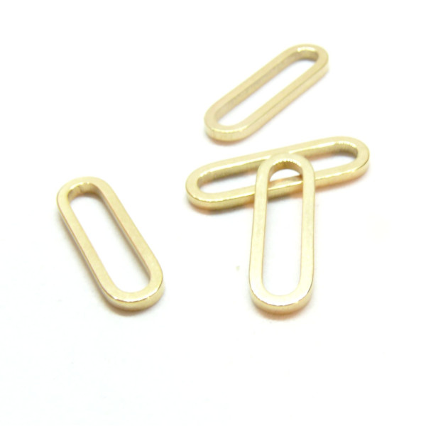 Pendentifs, Connecteurs Ovale 20mm, Acier Inoxydable, finition Doré