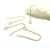 Boucles d'oreille Crochets martelées 22mm, Acier Inoxydable 316L  finition Doré, Placage IONIQUE