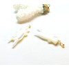 Pendentif Boho chic, amulette Mano Cornuto, Heavy metal, nacre 35mm, Laiton finition Doré