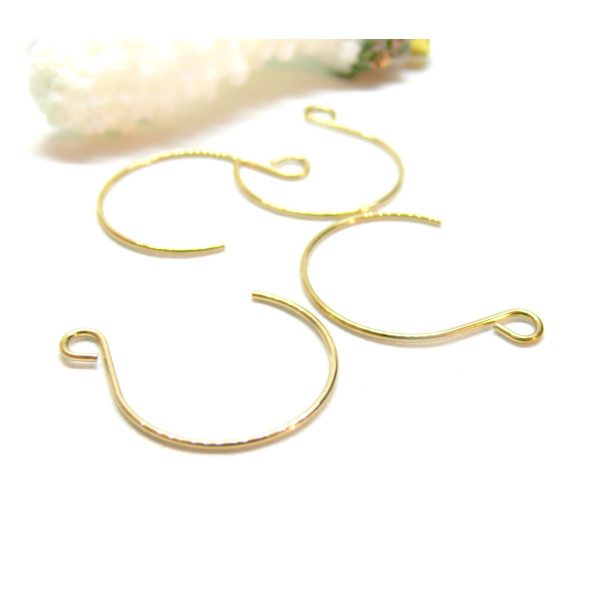 Boucles d’Oreilles Dormeuses Crochet Arrondi 22 mm – Acier Inoxydable 304 Doré – Placage Ionique