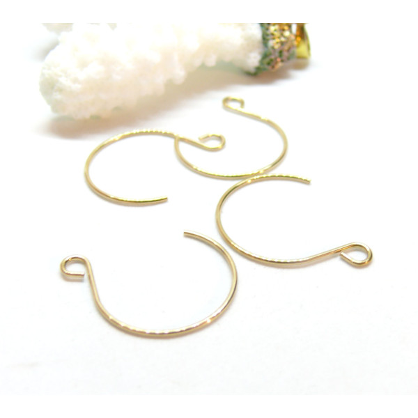 Boucles d’Oreilles Dormeuses Crochet Arrondi 22 mm – Acier Inoxydable 304 Doré – Placage Ionique