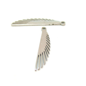 Pendentifs Plumes 28mm, Acier Inoxydable 304 finition Argenté
