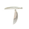 Pendentifs Plumes 28mm, Acier Inoxydable 304 finition Argenté