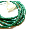 Perles Rondelles Heishi 4 par 2 mm, Agate Verte
