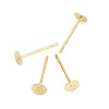 Supports de Boucles d’Oreilles Puce 4 mm – Acier Inoxydable 304 – Finition Doré 18K