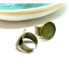 Supports de bague Ronde 20mm anneau large 12mm métal coloris Bronze