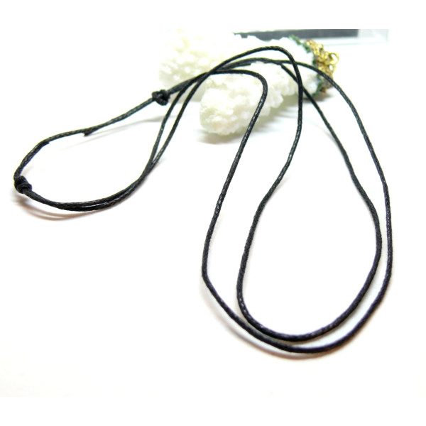 Colliers réglables – Corde cirée 1 mm – Coloris Noir