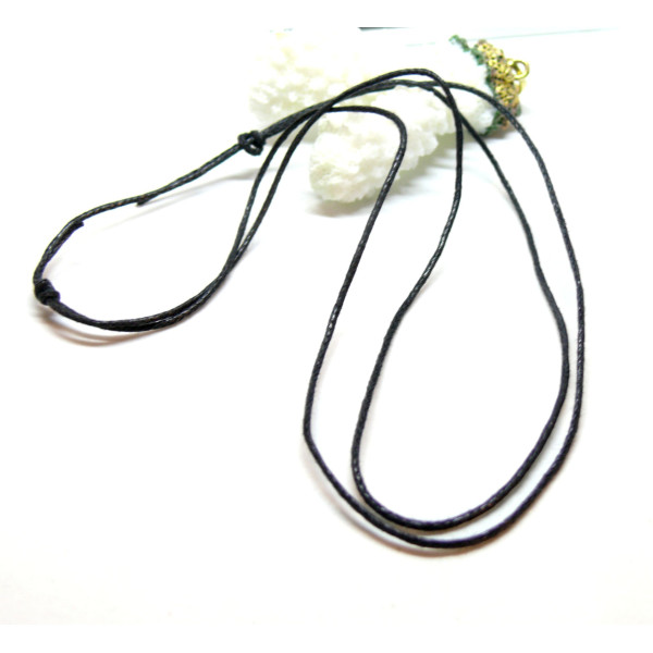 Colliers réglables – Corde cirée 1 mm – Coloris Noir