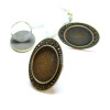 Supports de Bagues Arty pour Cabochons Ovale 18 par 25mm, laiton coloris Bronze