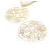 Estampes, pendentifs filigrane, Esprit marin, coquillage, étoile de mer 40mm, métal finition Doré
