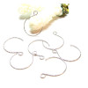 Boucles d'oreille Crochets martelées 24mm, Acier Inoxydable 316L  finition Argenté