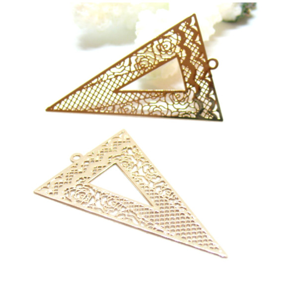 Estampes Triangle Graphique 42 mm – Laiton Finition Doré