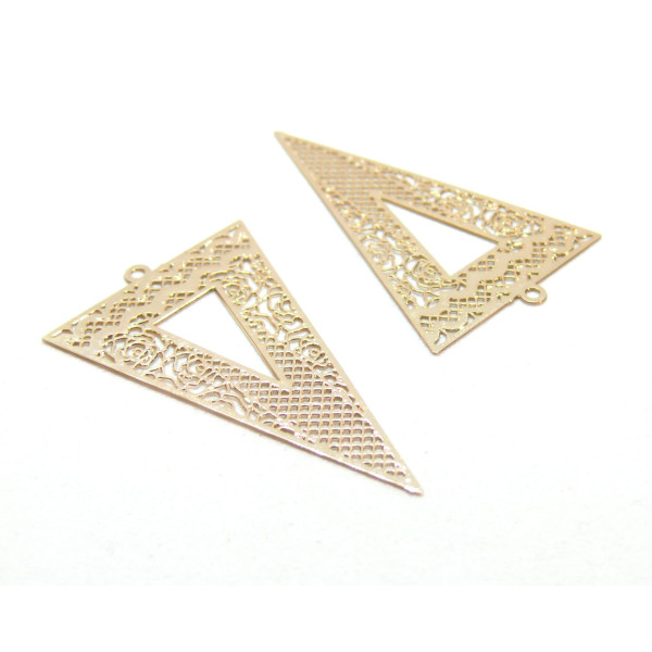 Estampes Triangle Graphique 42 mm – Laiton Finition Doré