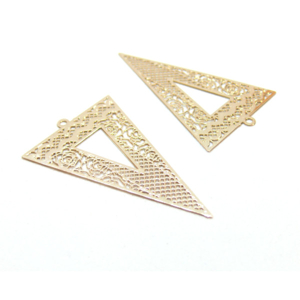 Estampes Triangle Graphique 42 mm – Laiton Finition Doré