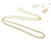 Colliers 45 cm, maille Jaseron 1.9 mm, Acier Inoxydable 304 finition Doré Placage PVD