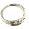 Colliers Tours de cou Rigides Cables 1mm, Acier Inoxydable finition Argent