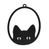 Estampes, pendentifs Chat 38 mm, métal coloris Noir