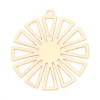Estampes, pendentifs Géométrique 26 mm, métal coloris Doré