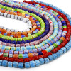 Perles Rondelles Verre 8mm, Verre Millefiori fait Main