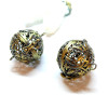 Pendentif Cage Bola de Grossesse avec deux points d'accroche, Oiseau pour Bola 18mm, laiton finition Bronze