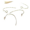 Boucles d'oreille Crochets 25mm, Acier Inoxydable 304 finition Argenté