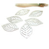 Estampes, Pendentifs Feuille 24mm, Acier Inoxydable 304 finition Argenté