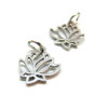 Pendentifs Fleurs de Lotus 13mm, Acier Inoxydable 304 finition Argenté